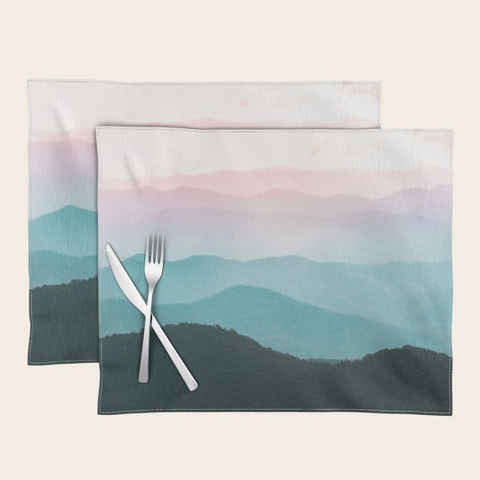 Smoky Mountain National Park Sunset Layers III - Nature Photography Placemat Gallery Image 1