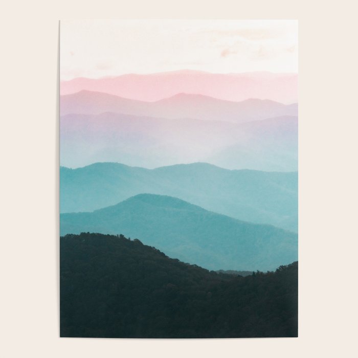 Smoky Mountain National Park Sunset Layers III - Nature Photography Poster Gallery Image 1
