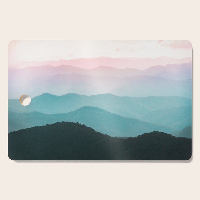 Smoky Mountain National Park Sunset Layers III - Nature Photography Cutting Board Gallery Image 1