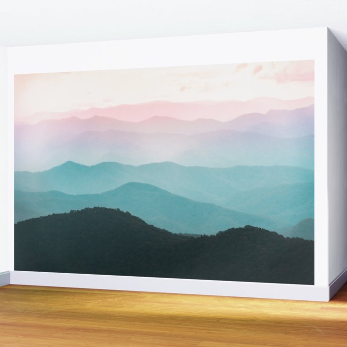 Smoky Mountain National Park Sunset Layers III - Nature Photography Wall Mural Gallery Image 2