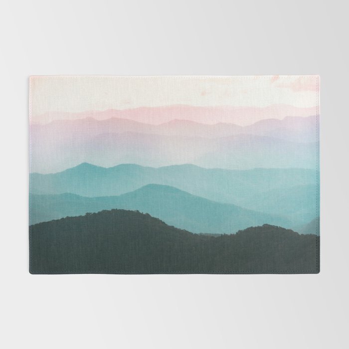 Smoky Mountain National Park Sunset Layers III - Nature Photography Rug Gallery Image 2