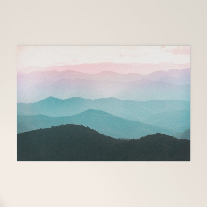 Smoky Mountain National Park Sunset Layers III - Nature Photography Welcome Mat Gallery Image 1