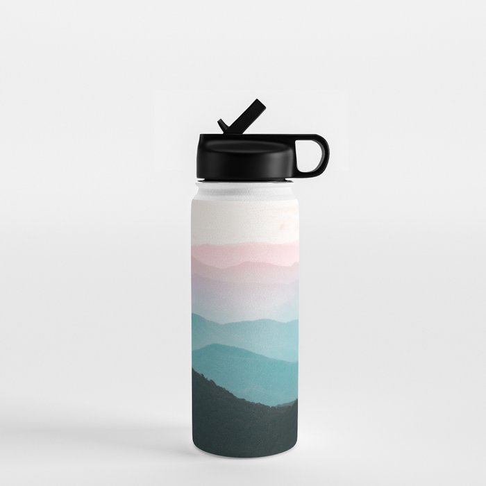 Smoky Mountain National Park Sunset Layers III - Nature Photography Water Bottle Gallery Image 1