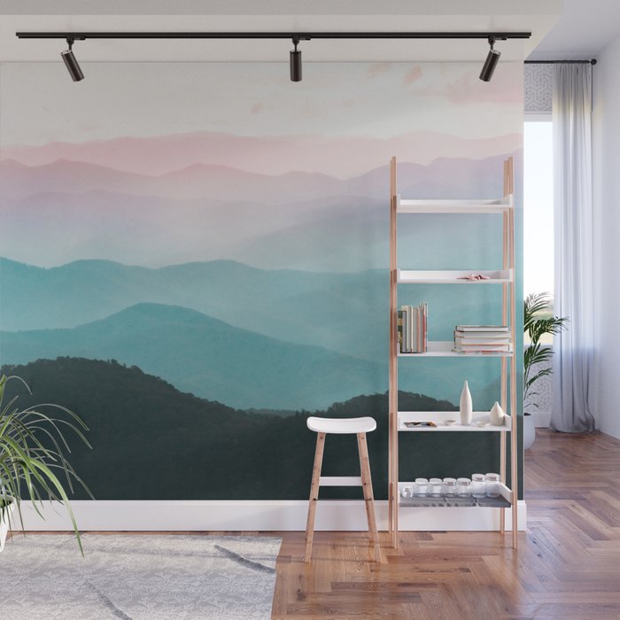 Smoky Mountain National Park Sunset Layers III - Nature Photography Wall Mural Gallery Image 1