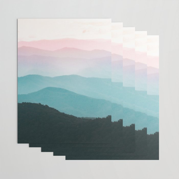 Smoky Mountain National Park Sunset Layers III - Nature Photography Wrapping Paper Gallery Image 3