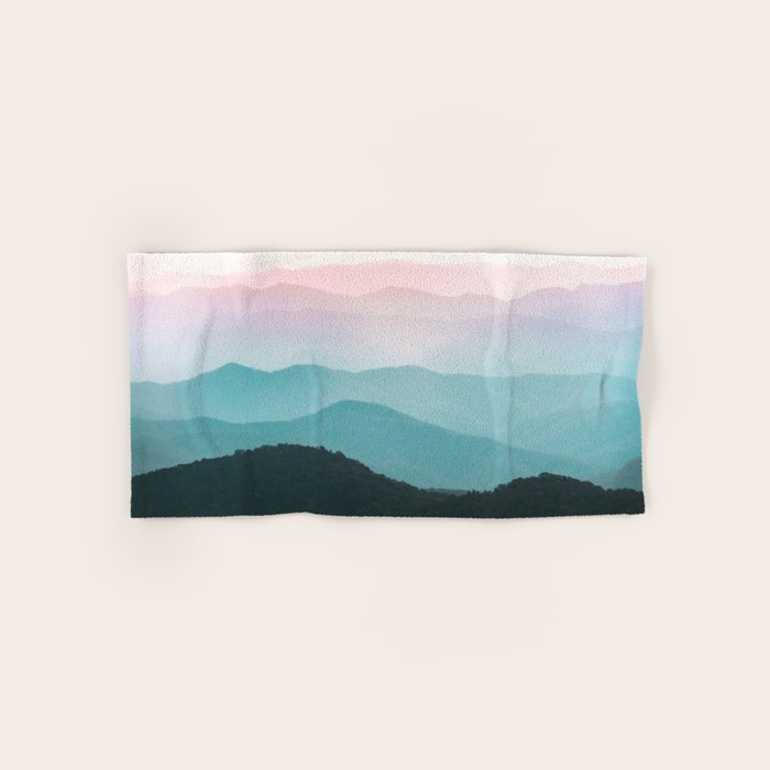 Smoky Mountain National Park Sunset Layers III - Nature Photography Bath Towel Gallery Image 1