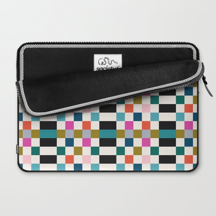 Colorful Checkerboard Laptop Sleeve Gallery Image 2