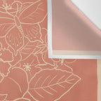 WOMAN WITH FLOWERS 7 Line Art 2 Wall Tapestry Gallery Image 3