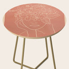WOMAN WITH FLOWERS 7 Line Art 2 Side Table Gallery Image 2