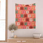 Winter Quilt Pattern no2 Wall Tapestry Gallery Image 2