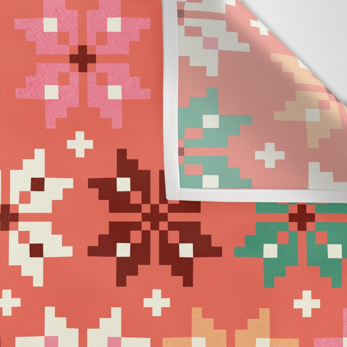 Winter Quilt Pattern no2 Wall Tapestry Gallery Image 3