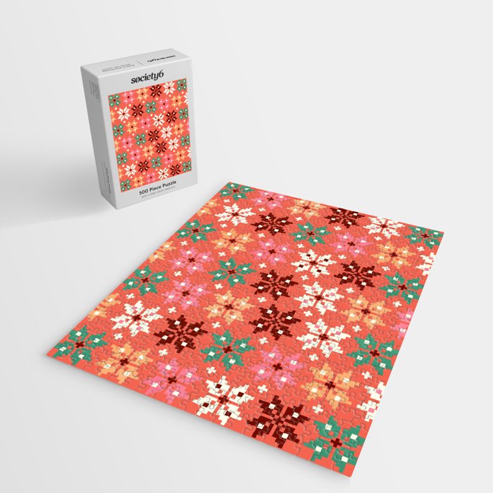 Winter Quilt Pattern no2 Jigsaw Puzzle Gallery Image 2
