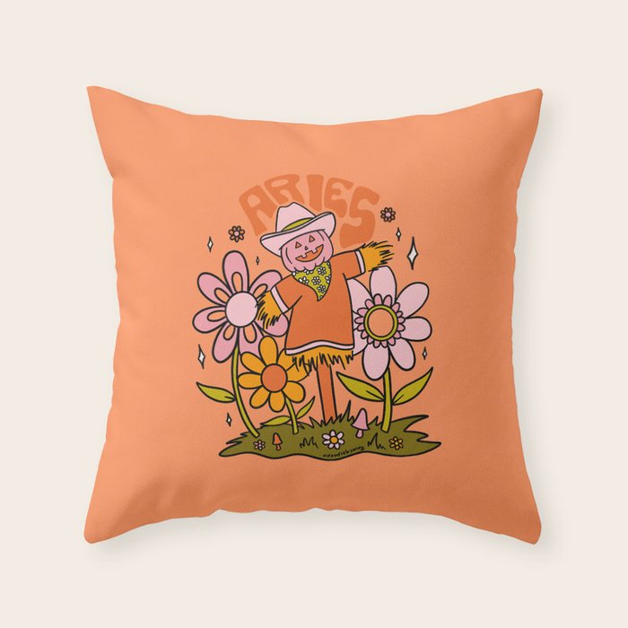 Aries Scarecrow Throw Pillow Gallery Image 6