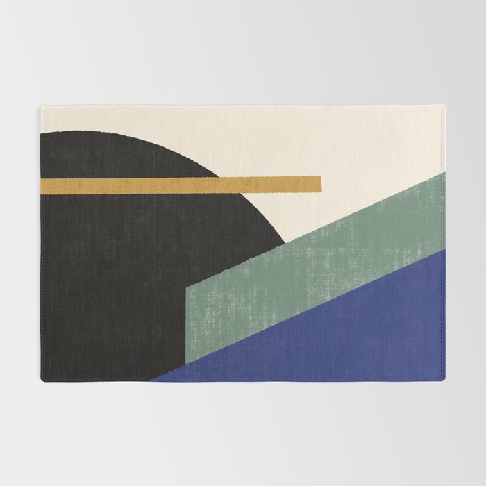 Geometric Compo 1 Filet - blue Rug Gallery Image 2
