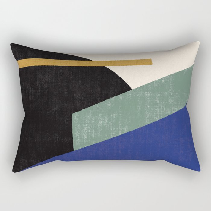 Geometric Compo 1 Filet - blue Rectangular Pillow Gallery Image 1