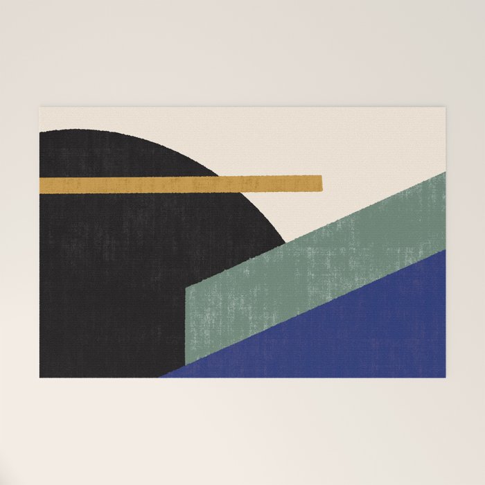Geometric Compo 1 Filet - blue Welcome Mat Gallery Image 1
