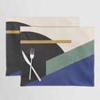 Geometric Compo 1 Filet - blue Placemat Gallery Image 1