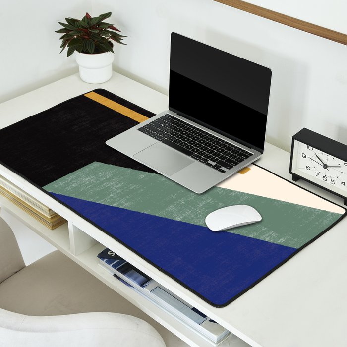 Geometric Compo 1 Filet - blue Desk Mat Gallery Image 2