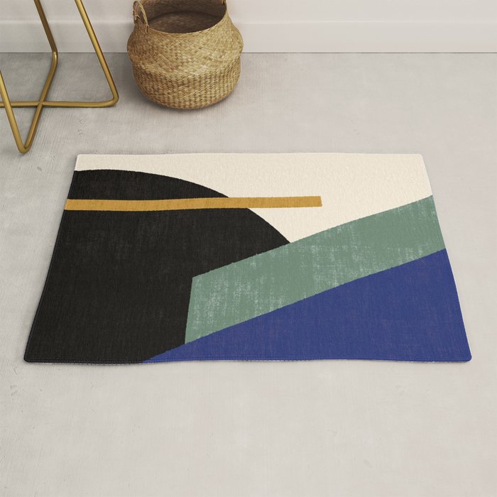 Geometric Compo 1 Filet - blue Rug Gallery Image 1