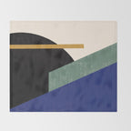 Geometric Compo 1 Filet - blue Throw Blanket Gallery Image 2