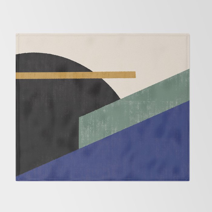 Geometric Compo 1 Filet - blue Throw Blanket Gallery Image 2