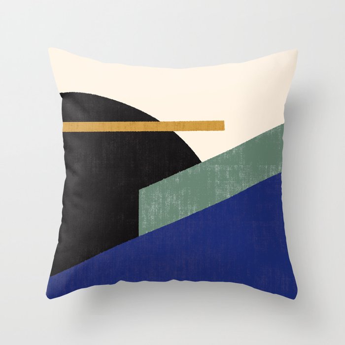 Geometric Compo 1 Filet - blue Throw Pillow Gallery Image 6
