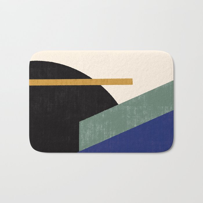 Geometric Compo 1 Filet - blue Bath Mat Gallery Image 1