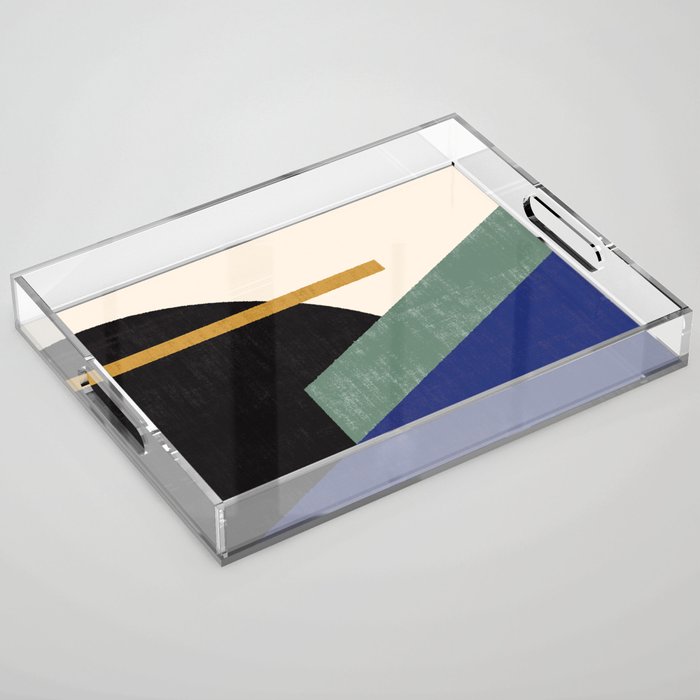 Geometric Compo 1 Filet - blue Acrylic Tray Gallery Image 1
