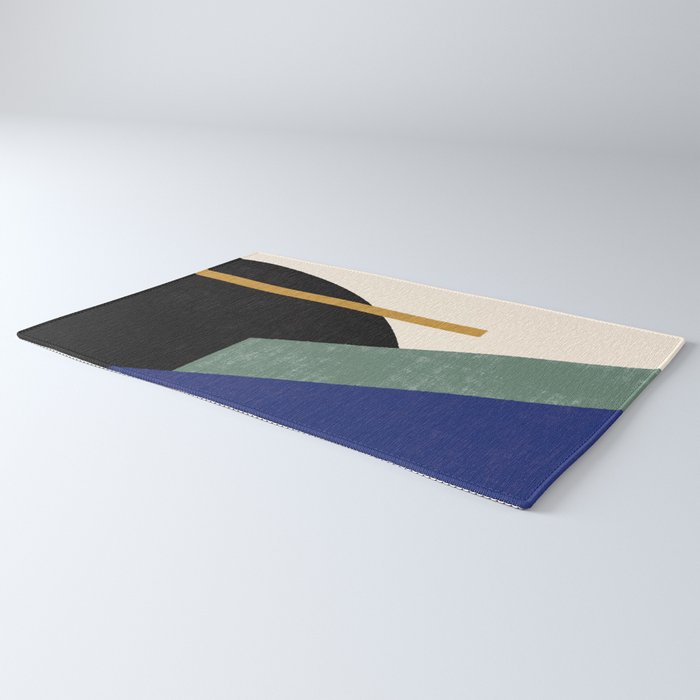 Geometric Compo 1 Filet - blue Rug Gallery Image 3