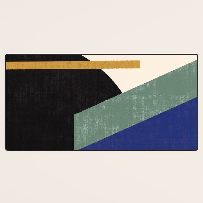 Geometric Compo 1 Filet - blue Desk Mat Gallery Image 3