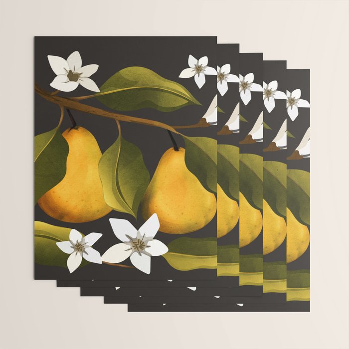 Pears Botanical Art 1 Wrapping Paper Gallery Image 3