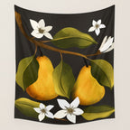 Pears Botanical Art 1 Wall Tapestry Gallery Image 4