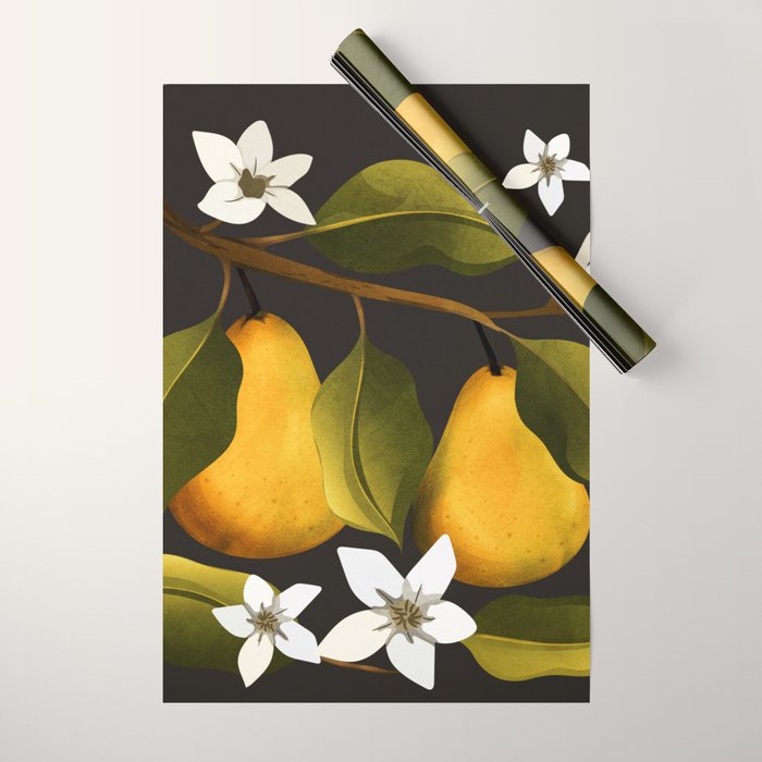 Pears Botanical Art 1 Wrapping Paper Gallery Image 1