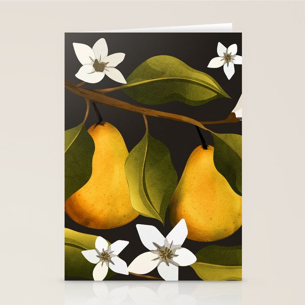 Pears Botanical Art 1 Stationery Card Gallery Image 2