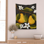 Pears Botanical Art 1 Wall Tapestry Gallery Image 2