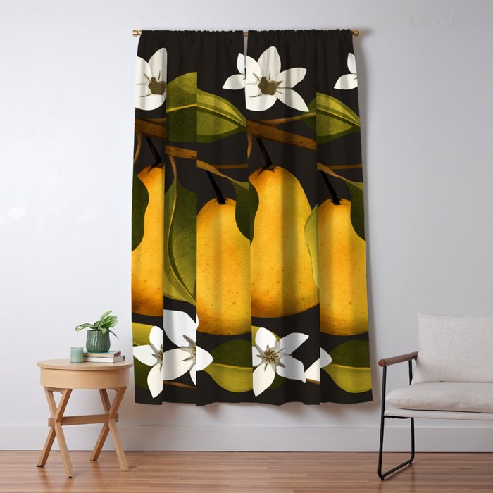 Pears Botanical Art 1 Window Curtain Gallery Image 5