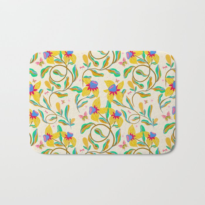 Vibrant daffodils garden Bath Mat Gallery Image 1