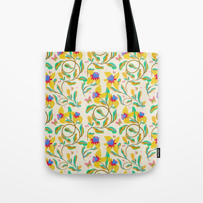 Vibrant daffodils garden Tote Bag Gallery Image 1