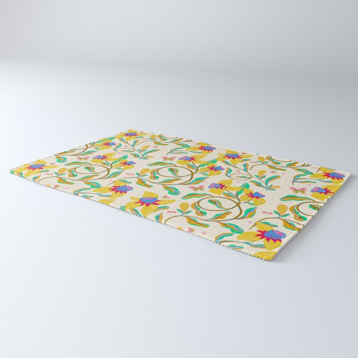 Vibrant daffodils garden Rug Gallery Image 3
