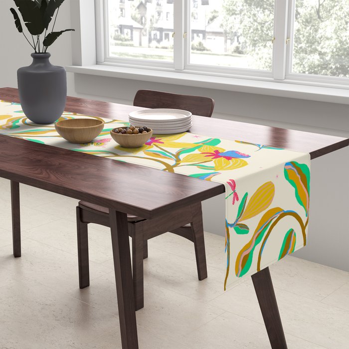 Vibrant daffodils garden Table Runner Gallery Image 2