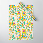 Vibrant daffodils garden Wrapping Paper Gallery Image 1
