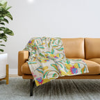 Vibrant daffodils garden Throw Blanket Gallery Image 1