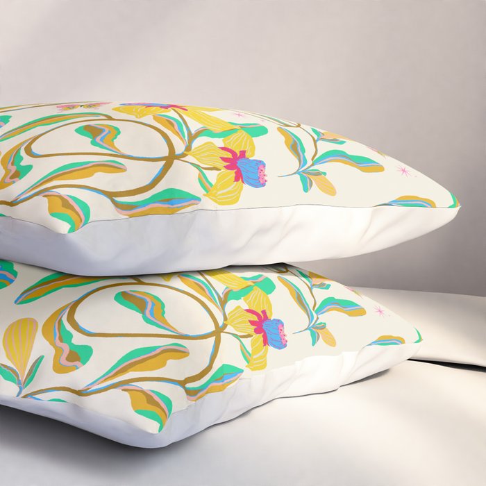 Vibrant daffodils garden Pillow Sham Gallery Image 3