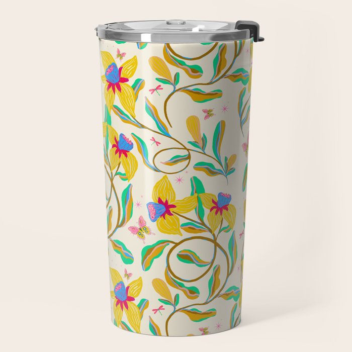Vibrant daffodils garden Travel Mug Gallery Image 2