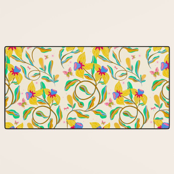Vibrant daffodils garden Desk Mat Gallery Image 3