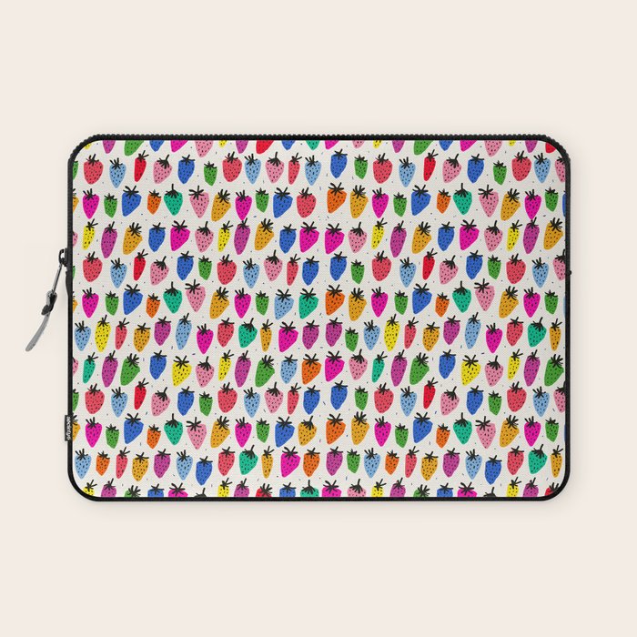 Rainbow Strawberries Laptop Sleeve Gallery Image 1