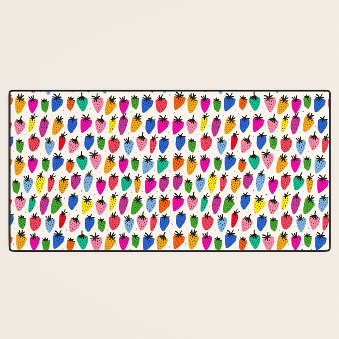 Rainbow Strawberries Desk Mat Gallery Image 3