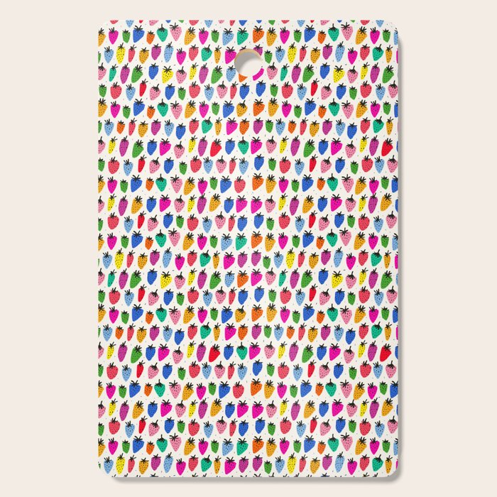 Rainbow Strawberries Cutting Board Gallery Image 1