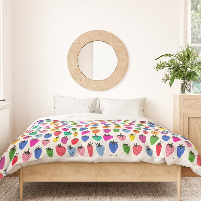 Rainbow Strawberries Duvet Cover Gallery Image 3