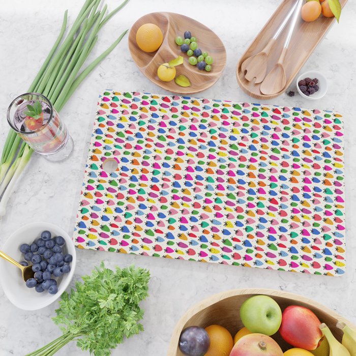 Rainbow Strawberries Cutting Board Gallery Image 2
